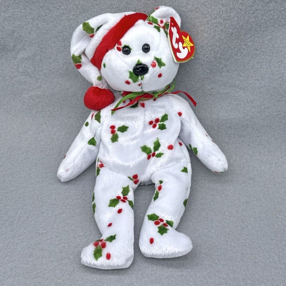 Christmas Holiday Plush Lot Penguin Teddy Bear Holly & Berry Bear Stuffed Toy TY - Picture 4 of 13